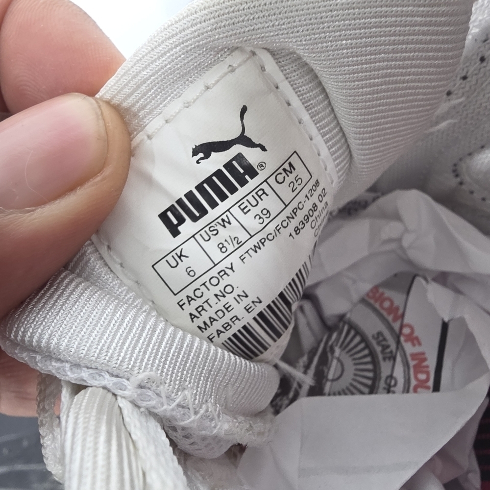 Puma Women's 8.5 Golf Shoes Spikeless White Black Pink 183908-02 Sneakers - Picture 3 of 8